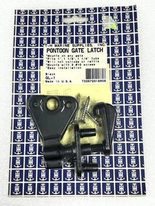 TH Marine Black Plastic Pontoon Gate Latch GL-1 Fits 1", 1-1/8", 1-1/4" Tube - Imagen 1 de 3