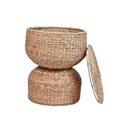  Стол для хранения акцентов гиацинт ручной работы SAT1000A Bhola 18 дюймов песочные часы натуральный - Изображение 1 из 4