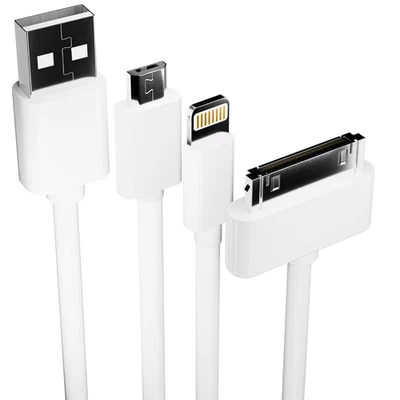 3 in 1 Multi Head USB Charger Charging Cable for iPad mini 1/2/3/4/5 & Air 1/2/3 - Image 1 of 4