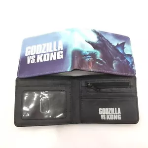 Cartoon Godzilla vs Kong Wallet Boys Purse Girls billfold Card Holder Pouch Gift - Picture 1 of 5