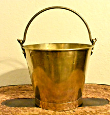Vintage Brass Coal Scuttle Bucket, Made of Heavy Brass, 8 X 10 Inch.