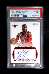 2015 Panini Flawless Premium Ink Dwight Howard #PI-DH Auto Ruby /15 NBA PSA 9 - Picture 1 of 10
