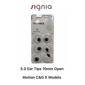 Signia Eartips/Dome 3.0 Motion Charge & Go X BTE's Size 10mm Open (6 Pack) - Picture 1 of 8