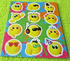New Pack of Funky Emoji Smile Face Sticker Sheet Mini Sticker - Picture 1 of 2