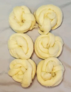 320 Gramm natürliche Vorgarnwolle, cremeweiß, 11 Unzen, Nadelfilzen, Garnherstellung - Bild 1 von 3