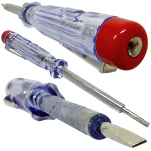 5 Inch Mains Tester Screwdriver with Pocket Clip 200-250V AC/DC Insulated 140mm - Picture 1 of 13