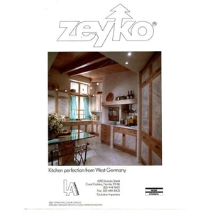 1990 Zeyko Germany Print Ad Paper Magazine Clipping Vtg Kitchen 90s Home Decor - Picture 1 of 6