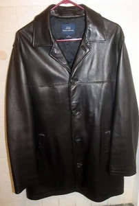 BROOKS BROTHERS 346 Leather Top Coat Medium Overcoat Excellent Condition. - Picture 1 of 23
