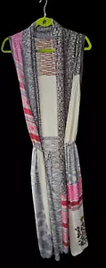 Damen Strickweste S Desigual Lang Bestickt Boho - Bild 1 von 19