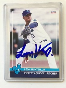 Leon Hunter Jr.  Everett Aquasox 2022 Autographed Card Seattle Mariners Signed