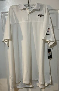 New Orleans Pelicans Nike NBA Authentics Dri Fit Shirt Men's Logo White New - Picture 1 of 6