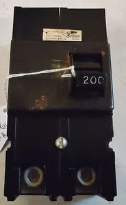 ZINSCO ELECTRICAL 200A ISSUE# FW-18 CIRCUIT BREAKER 120/240 VAC.TYPE QFD, 2 POLE - Picture 1 of 4