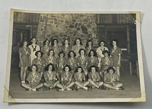 Vintage Girl Scouts? Uniform Assembly Rochester NY 1950s? B&W Photo 7" X 5" - Picture 1 of 4
