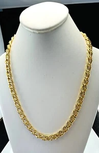 SIGNED KJL KENNETH J LANE HEAVY DUTY GOLD TONE CHAIN LINK NECKLACE NEW IN POUCH - Picture 1 of 3