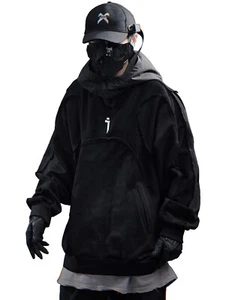 Niepce Sudadera con Capucha Desmontable Japonesa Streetwear Sudadera Pullover - Imagen 1 de 44