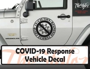 COV-19 Virus Response Vehicle! Individueller Auto Vinyl Aufkleber - Bild 1 von 4
