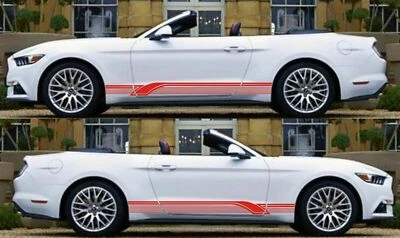 RD-полоски с обеих сторон боковые полоски кузова наклейки для двери качающейся панели Ford Mustang - Изображение 1 из 4