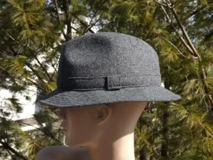 Bailey Premier Collection Herringbone Gray Hat Fedora Large EXC - Picture 1 of 5