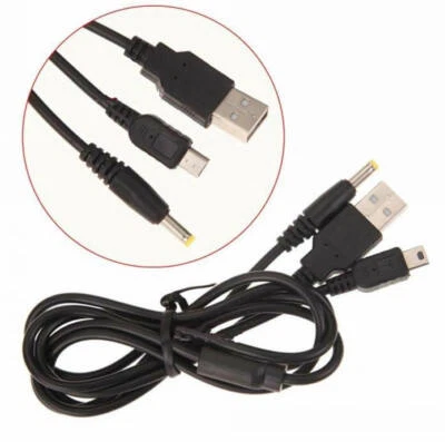 2n1 PC USB Charger Charging Data Transfer Cable Cord For Sony PSP 1000 2000 3000 - Image 1 of 4