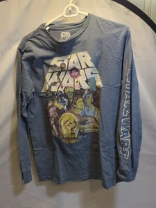 Star Wars Retro C3PO Men's Long Sleeve Pullover T Shirt M Mad Engine - Picture 1 of 7