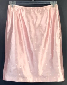 Falda a lunares ESCADA para mujer talla 38/US 2 100 % seda línea A ROSA $695 - Imagen 1 de 10