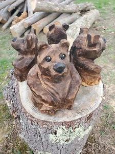 Baby brown bear chainsaw carving - Picture 1 of 17