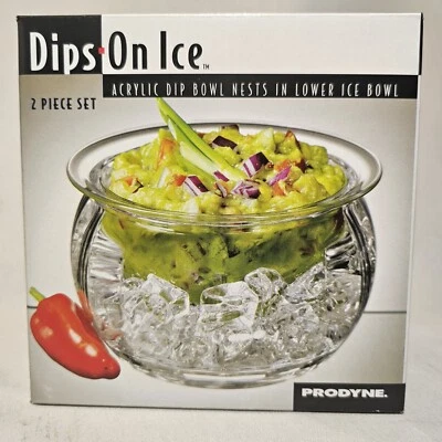 Prodyne Dips on Ice Acrylic Dip Condiment Serving Bowl Clear 16oz - Image 1 of 4