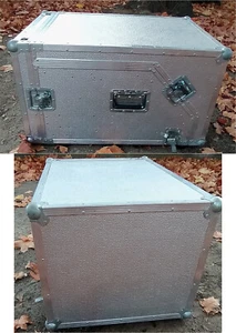 DJ Case Equipment Transportbox Flightcase Winkelrack Koffer silber Labicki modul - Bild 1 von 14