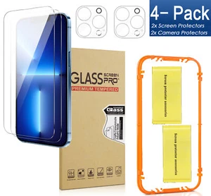 For iPhone 12 13 14 Pro Max 6.7 Inch Tempered Glass Camera Lens Screen Protector - Photo 1 sur 18
