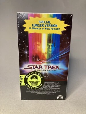 Star Trek The Motion Picture w 12 Minutes Extra Footage - 1988 VHS - NEW SEALED - Image 1 of 4