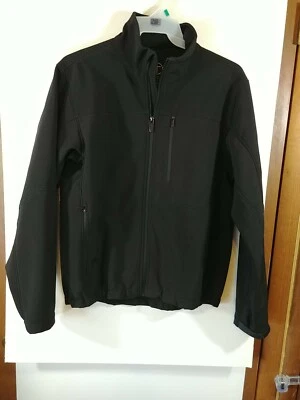 T-Tech by Tumi Black Modern Fit Softshell Jacket, Zip Pockets, Size M, #3540 - Image 1 of 4