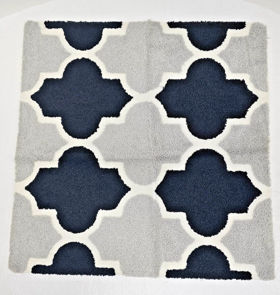 Funda de almohada pesada negra - gris y blanca 17,5 x 17,5 pulgadas por una cara Foto 1 de 4