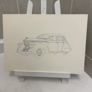 1938 Graham Six Sedan Automobile Car Illustration Art Drawing Hand Drawn - Picture 1 of 6