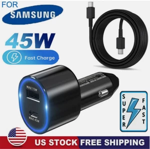 Chargeur Voiture Rapide 45W Original + Câble Type C pour Samsung A16 A06 A15 A25 A35 A55 - Photo 1 sur 17