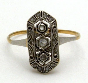 Art Deco Ring 18K Gold mit Diamanten! - Bild 1 von 9