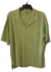 LL Bean Polo Shirt Light Green Short Sleeve with pocket 100% Cotton - Picture 1 of 6