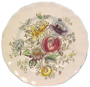 Johnson Brothers Sheraton Bread Plate Multi Color Transferware (O) - Picture 1 of 3