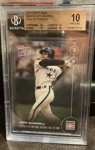 2016 TOPPS NOW OFF-SEASON JEFF BAGWELL HOF #OS-47A BGS Pristine 10 POP 3 - Picture 1 of 6