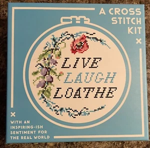 Kit de punto de cruz Live Laugh Loathe de Brass Monkey - Imagen 1 de 1
