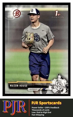 2017 Bowman Draft #BD-97 Mason House San Diego Padres  Paper - Image 1 of 2