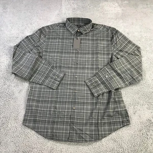 New John Varvatos Shirt Mens Large Button Up Gray Preppy Casual Adult - Picture 1 of 11