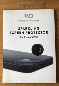 White Diamonds Sparkling Screen Protector for iPhone 5 & 5S BNIB FREE POSTAGE - Picture 1 of 2