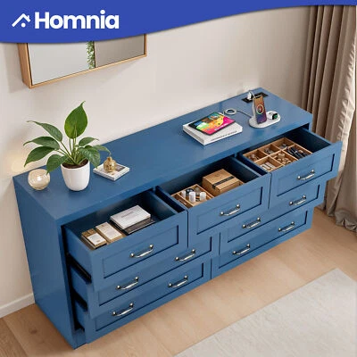 Modern Chest of Drawers Dresser Side Storage Cabinet USB Power Cords Living Room - Image 1 of 4