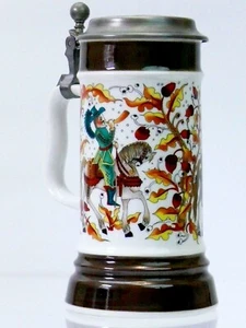 Taza de cerveza de vaso de leche vintage Crown Bavaria Alemania - Imagen 1 de 7
