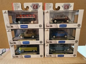 Set of 6 M2 Machines Volkswagen 1953 1967 Beetles 1958 1959 1960 Bus / Van VW03 - Picture 1 of 7