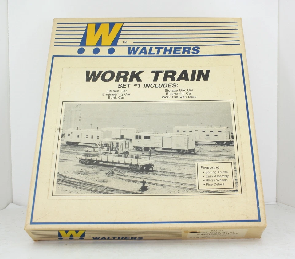 Walthers HO Scale Pennsylvania RR MOW Work Train Set #1 Complete 6 Cars Built - Image 1 of 4