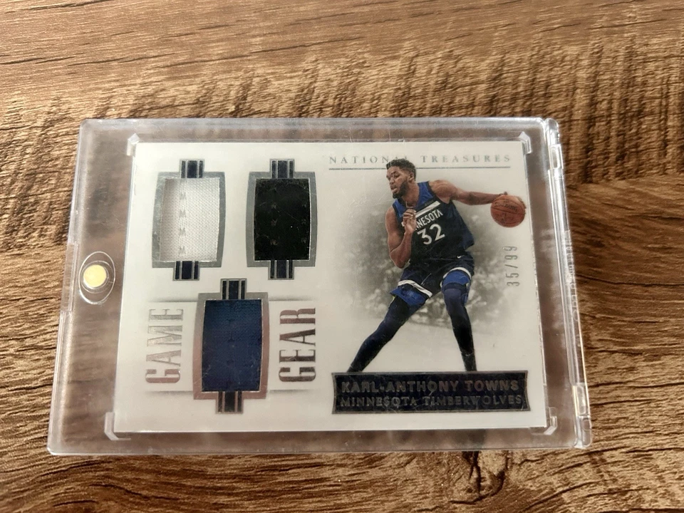 Karl Anthony Towns Panini National Treasures Game Gear GGT-2 (Game Worn) /99 - Image 1 of 4
