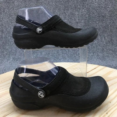 Sapatos Crocs Feminino 7 Tamancos Troika Camurça Preta Conforto Biqueira Redonda Slip On - Imagem 1 de 4