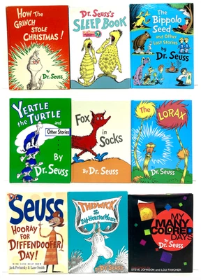 Dr Seuss Book Lot 9 Hardcover Large Format How the Grinch Stole Christmas Foto 1 de 4