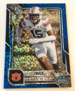 Keldrick Faulk 2025 Bowman Chrome U University Blue Refractor 1st RC Card /150 - Picture 1 of 1